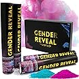Spara Coriandoli Baby Shower Boy Or Girl Per Gender Reveal Party - Scatola Kit Decorazioni Rosa 2pz E Azzurro 2pz Include Gio