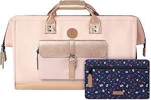 CABAÏA CABAIA - Sac de Voyage Duffle Adventurer Queretaro 40L - Compatible Bagage Cabine 45x30x29 - Déperlant & Certifié Vegan - 2 Poches - Compartiment à Chaussures - Sac Week-End, Sac de Sport - Rose