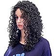 Black Color: Swacc 20-Inch Long Big Bouffant Curly Wigs For Women Synthetic Heat Resistant Fiber Hair Pieces With Wig Cap (Black)