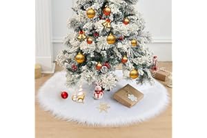 OPAHUTER Weihnachtsbaumrock, Weicher Kunstpelz Baumröcke 90cm/36inch Durchmesser Baumrock für Weihnachten Neujahr Party Urlaub Home Dekorationen, Baumdecke Weihnachtsbaum Decke (Bright)