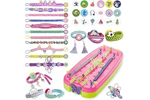 PQETBV Kit per Braccialetti Ragazza, Kit Braccialetti Fai da Te Ragazza, Kit per la Creazione di Braccialetti Dell'amicizia, Regali di Natale Creativi Bambina 6 7 8 9 10 11 12 Anni