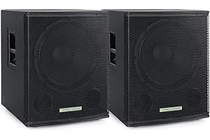‎PRONOMIC Pronomic SA-15 SUB Aktiv Subwoofer 2X Set - 15" Speaker mit Bassreflex-Öffnungen - 600 Watt RMS-Leistung - max. SPL: 124 dB - 35mm-Flansch - schwarz
