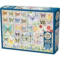 Cobble Hill Puzzle 500 Teile Schmetterling Collage – 68 X 49 Cm, Inkl. Poster, Ab 12 Jahren
