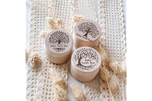 PLIGREAT PLGREAT Lot de 3 Boîte à Dents en Bois, Boîte Souvenir Féerique Arbre de Vie à Placer Sous L'Oreiller, Conteneur de Dents de Lait pour Tout-Petits Porte-Dents pour Cadeau D'Anniversaire
