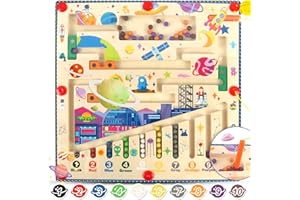 Knoiuao Jouet Labyrinthe Magnétique,Jeu Magnétique Labyrinthe Couleur,Labyrinthe Magnetique Enfant,Apprendre Les Couleurs Jeu de Comptage et Tri Jeux Educatif Cadeau pour 2 3 4 5 6 Ans