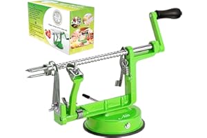 Neez Apple Peeler - Potato and Vegetable Peelers for Kitchen, Fruit Peeling Machine - Stainless Steel Corer, Cutter, Slicer, Spiral & Peel Tool - Easy to Use