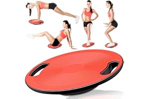 Retoo Balance Board Table oscillante avec poignées, diamètre 40 cm max. 150 kg pour le fitness, la thérapie, le renforcement de la coordination, l'entraînement de la stabilité