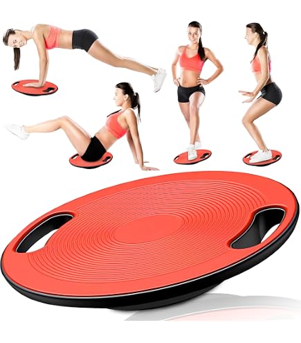 CampTeck U7258 Planche D'Équilibre Wobble Board - Disque Proprioception 36 Cm, Fitness & Renforcement, Noir, Charge Max 130 Kg