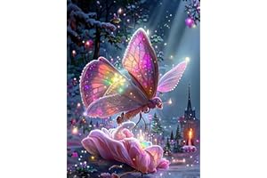 YWKJDDM DIY Diamonds Painting for Adults, 5D Diamond Art Painting Crystal Gem Embroidery Cross Stitch Pictures Kit for Festival Gifts Home Wall Decor 30x40cm Exquisite Butterfly