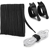 Zivacate - 120 Pieces Reusable Cable Ties, Adjustable Nylon Cable Ties with Hook and Loop, Cable Organizer for Office, Home,