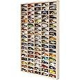 DECOCRAFT Display Cabinet Compatible with Hot Wheels Lorry Design – Toy Storage Shelves with 90 Slots – Heavy Duty Wooden Cube Storage Box – Modern Design