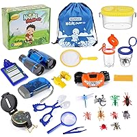 BAMMAX Draussen Forscherset, 24 Stücke Nature Explorer Kit, Kinder Outdoor Exploration Spielzeug, Spielzeug für draußen…