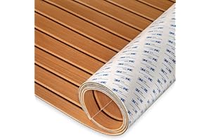 ‎HXBYX HXBYX Eva Schaum Boot Bodenbelag mit 3M Selbstklebende Unterstützung DIY Boote Decking Marine Blatt Faux Teak Material, rutschfeste Kühler Pads für Kajak Yacht SwimPool RV 240X112cm/240X79cm/240X41cm