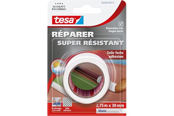 Tesa - 56344-00012-02 - Réparer - Super Résistant - Toile Forte adhésion - 2,75 m : 38 mm
