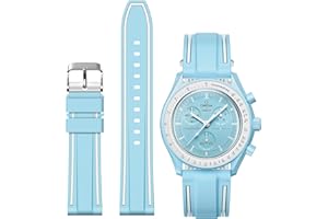 STANCHEV Correa para Omega x Swatch MoonSwatch/Reloj Rolex/Reloj SEIKO 20mm, Correa de silicona de repuesto para reloj Omega X Swatch Moonswatch Speedmaster de liberación rápida