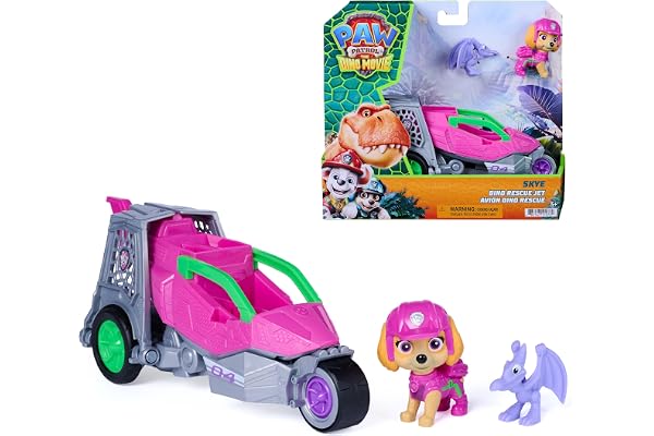 Paw Patrol: The Dino Movie, Skye Dino Rescue Jet med vikbara vingar och