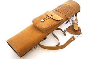 STARLINGUKPK Traditional Archery Suede Leather Back Quiver.