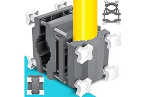 KESSER Premium Sonnenschirmhalter Universal Balkongeländer | Schirmständer für eckige und runde Schirme | Balkon Terrasse Sonnenschirm Halterung hohe Flexibilität | Starke Klemmkraft Grau/Hellgrau