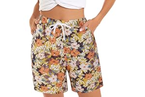 riou Pantalon Deporte Corto Mujer Verano Bermudas de Trabajo Elástico Pantalon Corto Chandal Señoras Elegant Ligera Regular Fit Shorts Deportivos Casual Talla Grande Original S-XXXXXL