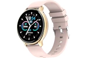 findtime Smartwatch Damen mit Telefonfunktion Digital Armbanduhr Fitnessuhr Fitness Tracker Smart Watch Uhren Telefonieren mit Lautsprecher Blutdruck Schrittzähler Damenuhr Sportuhr Rosegold Rosa