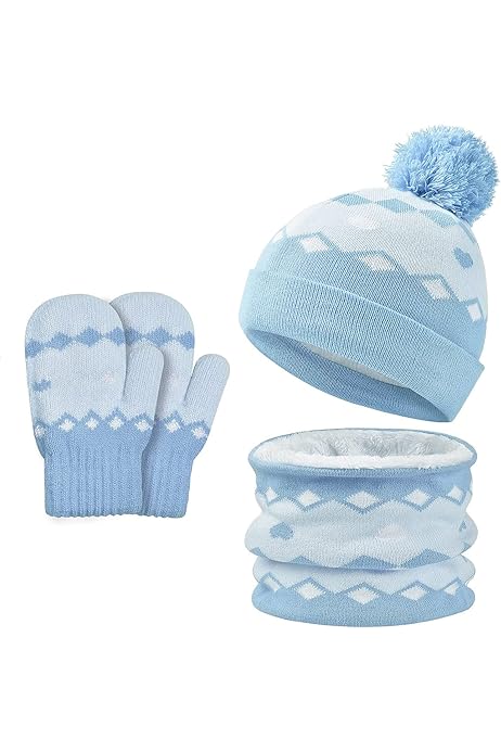 Set Invernale Berretto, Sciarpa E Guanti Per Bambini - In Pile E Acrilico - Foto 4