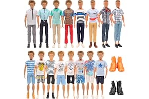 Miunana 6 Abiti Vestiti + 2 PCS Scarpe Per 12 Pollici Ragazzo Bambola (Slezionati A Caso)