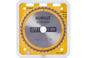 DEWALT DT1953-QZ CONSTRUCTION 216mm x 30mm 40T Circular Saw Blade
