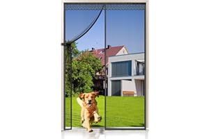 ‎EXTSUD EXTSUD Fliegengitter Balkontür Fiberglas Magnet Fliegengitter Tür,90x210cm Magnetvorhang Insektenschutz,Kratzfest,Stärkere Magneten Fliegengittertüren für Balkontür,Kellertür und Terrassentür