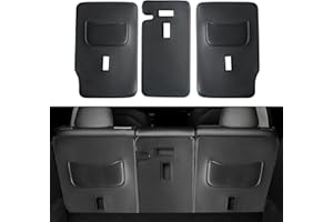 TOPABYTE 3PCS Seconda Sedili Copertura Posteriore per Tesla Model Y 2020-2024 Protezione Schienale per Tutte Le Stagioni Tappetini Proteggi Sedile Posteriore, Fibra di Carbonio