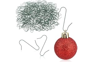 COM-FOUR® 300x Haczyki do ozdób choinkowych - Haczyki podwójne do ozdób choinkowych - Idealne do zawieszek ozdobnych
