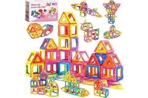 Vautvis Magnetisk konstruktion för barn, 61 stycken magnetiskt byggblock