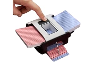 CUIYKAI Automatischer Kartenmischer, wiederaufladbar, 2000 mAh, elektrischer Kartenmischer, 2 Decks für UNO, Poker, Phase 10, Skip-Bo, Texas Hold'em, Blackjack, Kartenspiel