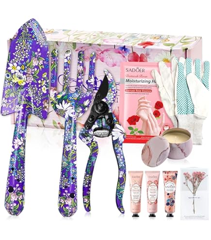 Set Attrezzi Giardinaggio Per Donna - Con Grembiule, Cazzuola, Forchetta E Guanti - Regalo Ideale