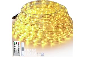 Forever Speed Tubo luminoso a LED 12m per Esterni 6 modalità Luminosità Dimmerabile Timer Telecomando Bianco Caldo, 432 LEDs Tubo luminoso a LED impermeabile IP65 per Natale, Giardini