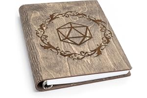 SMONEX Dungeons And Dragons Blank Notebook - Blank Grid & Lined Journal for Game Notes, Tracking, Drawing and more - DnD Accessories Essentials Kit - Dice Engraving