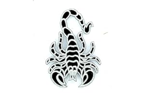 AKACHAFACTORY Akacha Patch Stemma Ricamato Cotone Backpack Biker Scorpione ref2