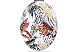 YTZJ DIRECT Nice Compact Vanity Mirror for Women Girls, Portable 1X/2X Magnifying Makeup Mirrors for Daily Work Home Office Travel, 2-Sided Oval Beauty Cosmetic Mirror Foldable Handheld for Pocket Handbag Wallet