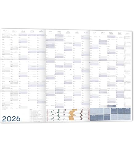Jahresplaner 2025 Schwarz DIN A1 - XXL Wandkalender 84x59cm Für Büro & Familie