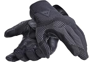 Dainese - Argon Gloves, Guanti da Moto in Tessuto Knit con Protezioni sulle Nocche, Chiusura a Strappo, Compatibilità Touch Screen, Guanti Moto da Uomo L, Nero