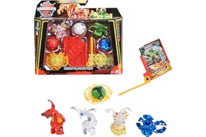 BAKUGAN 3.0 - Battle Pack - Hammerhead, Titanium Dragonoid, Nillious, Bruiser Special Attack et 1 Dragonoid, 2 Anneaux, 1 Carte Lanceur Et 12 Cartes - Collection - Jouet Enfant 6 Ans Et +