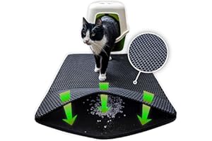 Fellou Katzenklo Matte 75x58 cm | XXL Matte Katzentoilette | perfekte Katzenstreu Matte für die saubere Wohnung | Katzenmatte Katzenklo