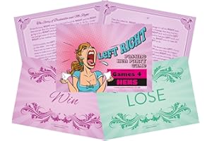 HANNAH'S GAMES Left Right Passing game like pass the parcel for Hen Parties, perfect clean game for restaurant, credit-card sized and packaged in splash-proof bag