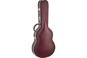 Ortega Guitars Pro Guitar Hardcase - Thinline - Tasche für Klassische Gitarre - Kroko Optik - Höhe 107 cm - Vinyl, Braun (OCCPRO-T)