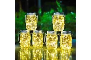 HOYIBO Farolillos Solares para Jardin - 6 Piezes 30 Led Iluminacion Impermeable Ip65 Lámparas Solares Exterior para Decorativas Navidad Habitacion Fiesta Terraza Jardín Bodas Hogar Arboles