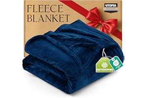 Utopia Bedding Przytulny koc polarowy [228 x 228 cm, Marynarka] miękki, lekki, ciepły, przytulny i oddychający koc na łóżko, sofę, kanapę