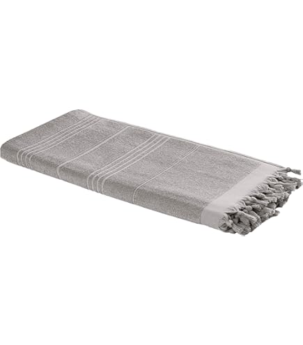 Pince Serviette De Plage Grande Serviette De Plage Carenesse Serviette De Hammam 2en1 90 X 190 Cm Anthracite | Serviette De Plage Double Face Douce Et U00e9ponge | Fouta Absorbante & Hygiénique