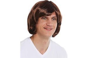 WIG ME UP- 2623-P33 Peluca Carnaval Halloween Hombres Edad Media trovador Cantante de schlager Peinado Trashy Fail
