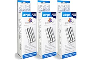 ‎NEOUZA Pioneer Pet 3-pak filtrów w kształcie litery T do żywności łabędzia + stacji wodnej i spokojnej fontanny do picia Preminum (9 filtrów)