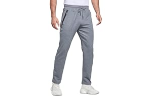 HCSS Mens Joggers Tracksuit Bottoms Men for Running Sports Lounge with Zip Pockets Elasticated Waist