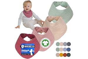 Flora Furora Bavoirs Bébé Naissance (très doux) mousseline de coton bio GOTS + OEKO-TEX: absorbant et respirant | Serviette bebe naissance Accessoires, bavoir bandana bio: fille et garcon